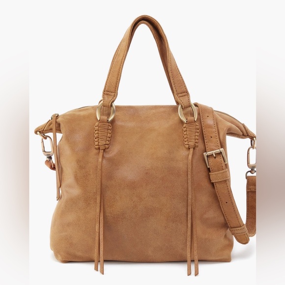 HOBO Tan Leather Tote with Gold Accents - Picture 9 of 10